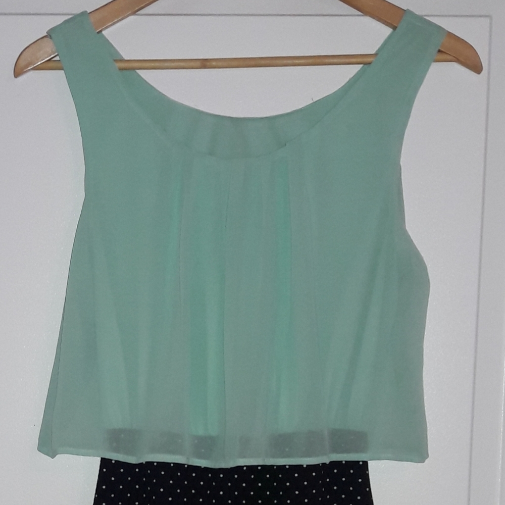 Emerald Sundae | Polka Dot Chiffon Dress - Picture 2 of 8